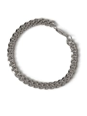 DCK Mens Silver Tone Stainless Steel Curb Chain Bracelet - Image 2 of 2