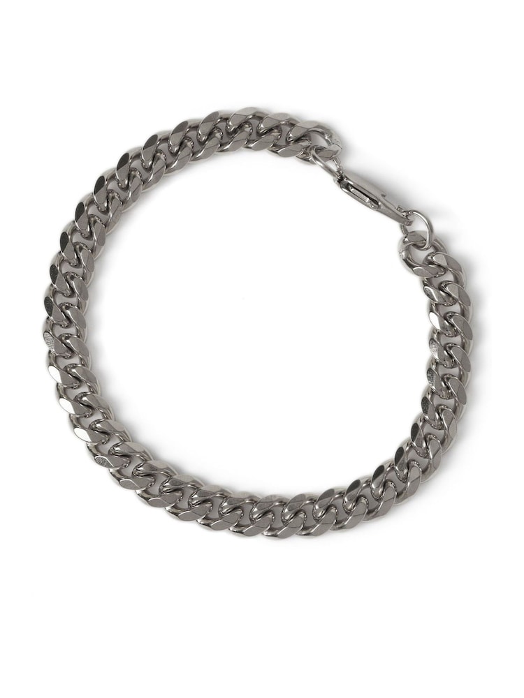 DCK Mens Silver Tone Stainless Steel Curb Chain Bracelet - Image 2 of 2 DCK Mens Silver Tone Stainless Steel Curb Chain Bracelet - Image 2 of 2