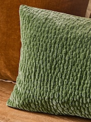 Green 40 x 59cm Chenille Pebble Cushion - Image 2 of 4