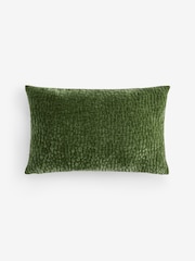 Green 40 x 59cm Chenille Pebble Cushion - Image 3 of 4