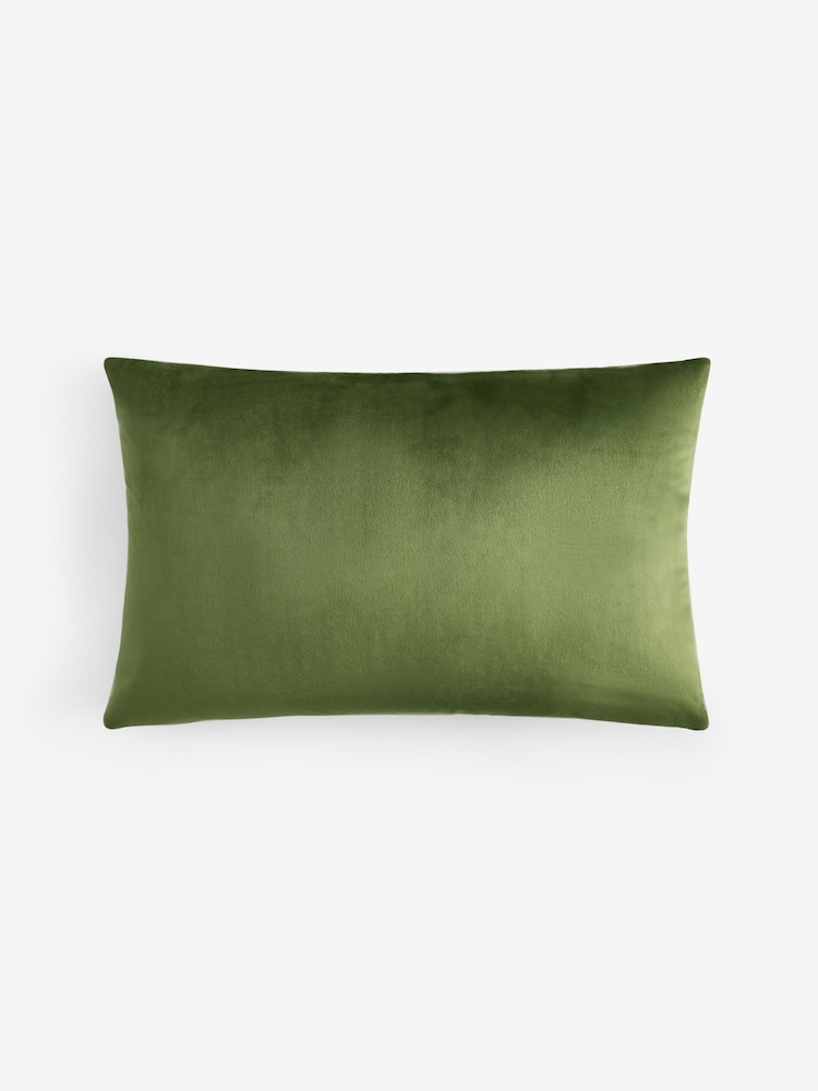 Green 40 x 59cm Chenille Pebble Cushion - Image 4 of 4