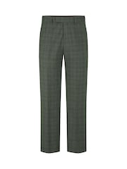 Skopes Green Wesley Tailored Fit Check Suit Trousers - Image 3 of 4
