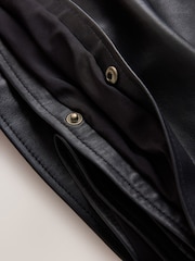 CERENE Blythe Black Real Leather Cape Jacket - Image 10 of 10
