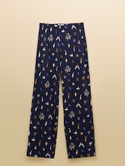 Lyla Navy 12 Days of Christmas Long Sleeve Jersey Cotton Pyjama Set - Image 8 of 8