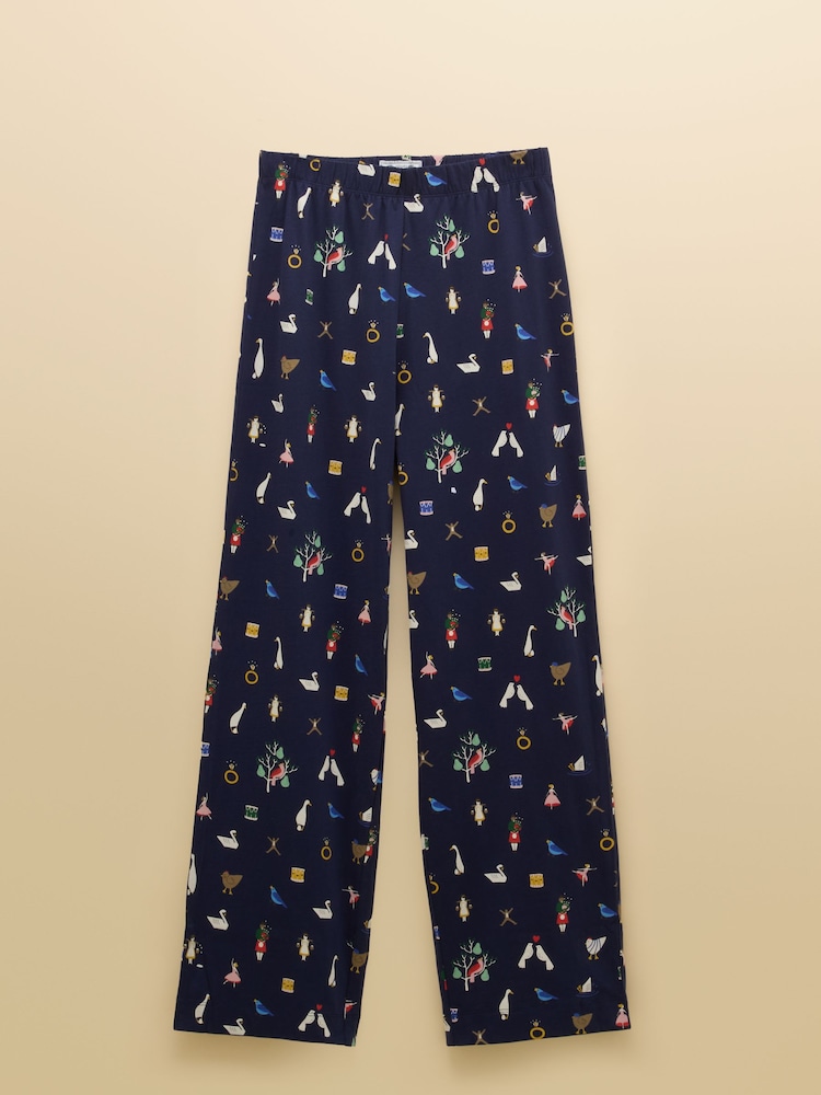 Lyla Navy 12 Days of Christmas Long Sleeve Jersey Cotton Pyjama Set - Image 8 of 8 Lyla Navy 12 Days of Christmas Long Sleeve Jersey Cotton Pyjama Set - Image 8 of 8
