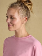 Joules Pink Cotton Long Sleeve Pyjama Top - Image 4 of 6