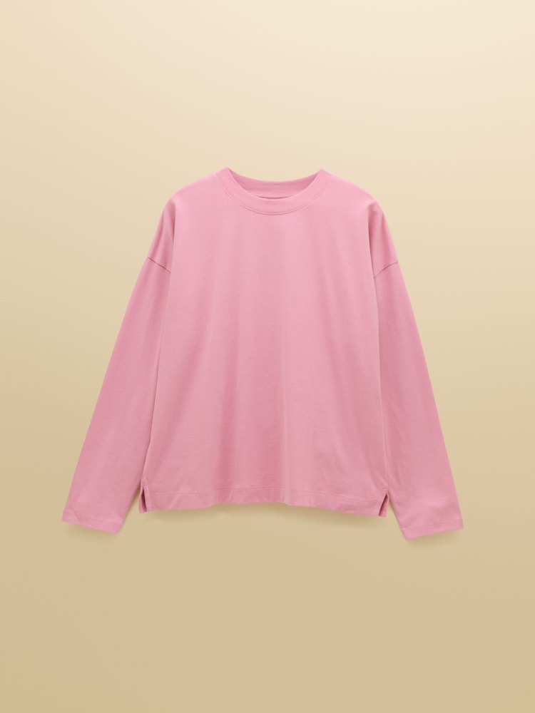 Joules Pink Cotton Long Sleeve Pyjama Top - Image 6 of 6 Joules Pink Cotton Long Sleeve Pyjama Top - Image 6 of 6
