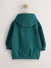 Dark Green Soft Touch Hoodie (3mths-7yrs) - Image 2 of 4
