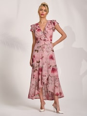 وردي - Jolie Moi Ruffled Mesh Maxi Dress - Image 4 of 6