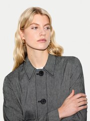 Jigsaw Black Chambray Utility Jacket - Image 4 of 4