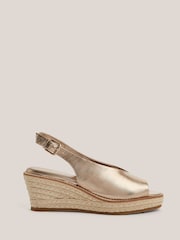 Hobbs Pewter Kali Leather Espadrilles Sandals - Image 3 of 6