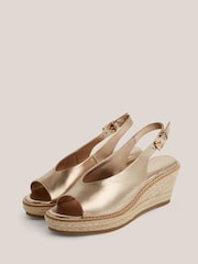 Hobbs Pewter Kali Leather Espadrilles Sandals - Image 5 of 6