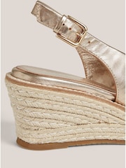 Hobbs Pewter Kali Leather Espadrilles Sandals - Image 6 of 6