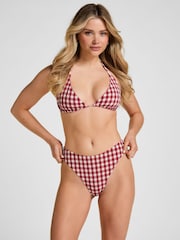 Hunkemöller Red Highleg High Waisted Amalfi Bikini Bottoms - Image 1 of 5