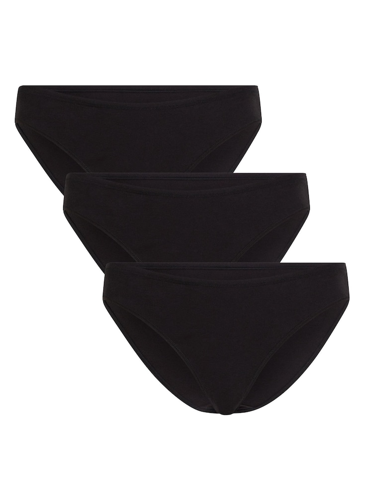 Hunkemoller Black Brazilian Kira Knickers 3 Pack - Image 1 of 2