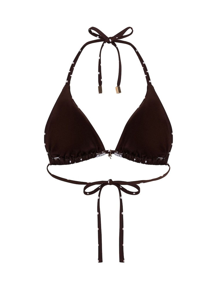 Hunkemöller Brown Padded Algarve Bikini Top - Image 7 of 7
