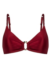 Hunkemöller Red Bari Bikini Top - Image 4 of 5
