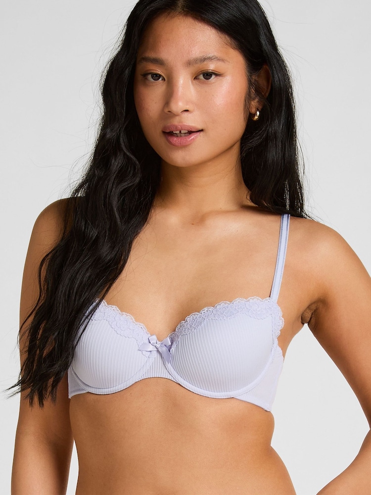 Hunkemoller Purple Lola Padded Underwired Bra - Image 1 of 3 Hunkemoller Purple Lola Padded Underwired Bra - Image 1 of 3