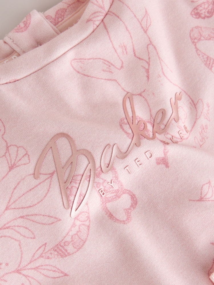 Baker by Ted Baker Frill Long Sleeve Jersey Dresses 2 Pack - Image 6 of 6 Baker by Ted Baker Frill Long Sleeve Jersey Dresses 2 Pack - Image 6 of 6