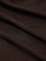 Reiss Grape Burgundy Meena Silk High-Neck Blouse - Image 7 of 7