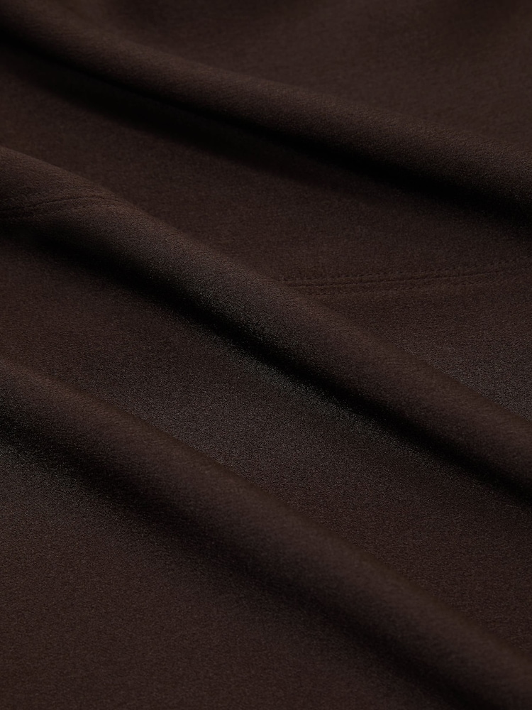 Reiss Grape Burgundy Meena Silk High-Neck Blouse - Image 7 of 7
