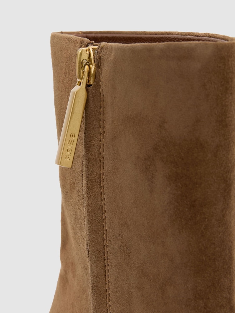 Atelier Suede Heeled Ankle Boots - Image 5 of 5 Atelier Suede Heeled Ankle Boots - Image 5 of 5