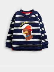 JoJo Maman Bébé Navy Blue Skater Dog Appliqué Sweatshirt - Image 3 of 6