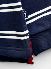 JoJo Maman Bébé Navy Blue Skater Dog Appliqué Sweatshirt - Image 5 of 6