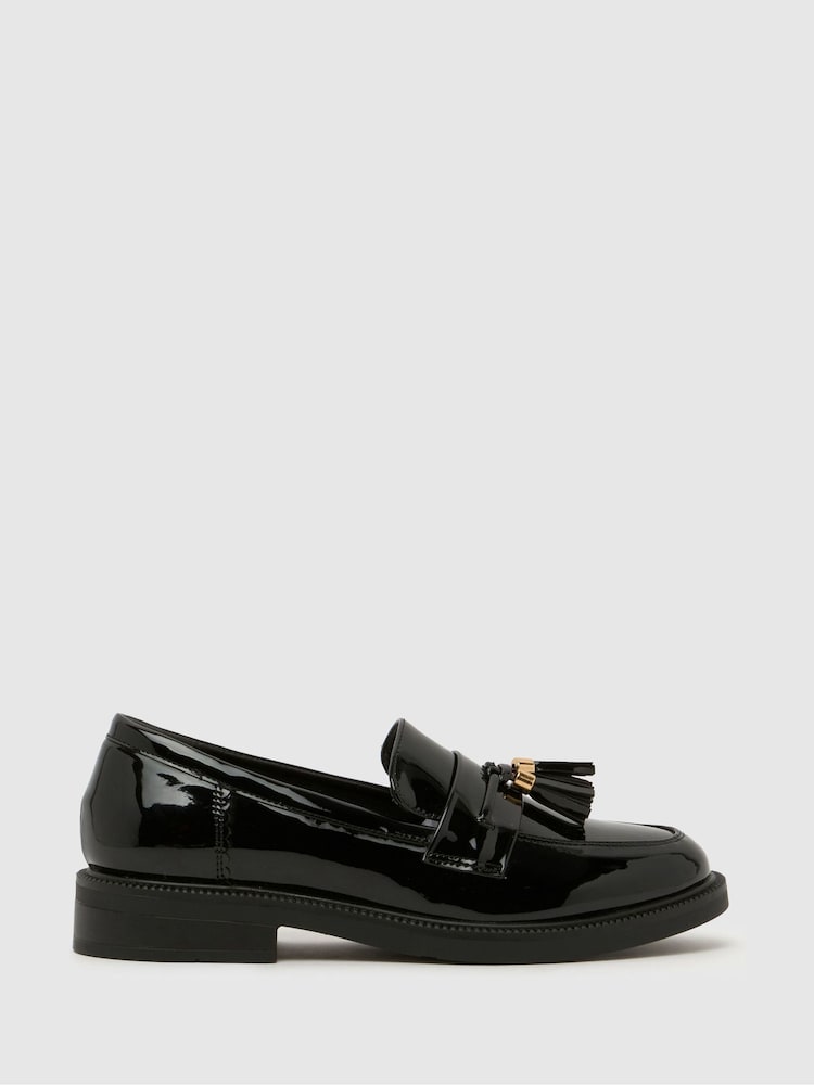 Schuh Black Lucy Tassel Loafers - Image 1 of 4