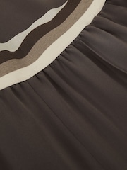 Reiss Mocha Brown Sonnie Elasticated-Waist Wide-Leg Trousers - Image 6 of 6