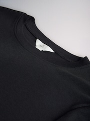 The Set Premium Sheer Long Sleeve Crew Neck T-Shirt With Wool Black - Image 5 of 6