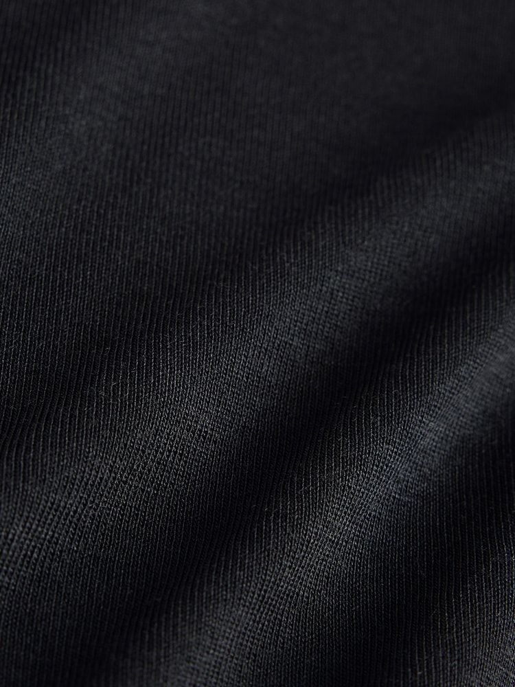 The Set Premium Sheer Long Sleeve Crew Neck T-Shirt With Wool Black - Image 6 of 6