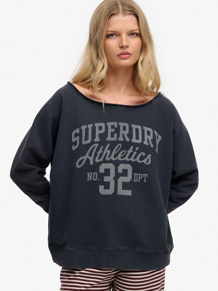 Толстовка с круглым вырезом и спущенными плечами Superdry Athletic Essentials - Изображение 1 5