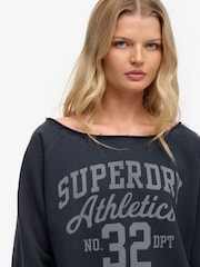 Толстовка с круглым вырезом и спущенными плечами Superdry Athletic Essentials - Изображение 5 5