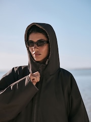 Chocolate Brown Active Swim Changing Robe - Image 3 of 7