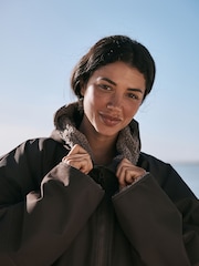 Chocolate Brown Active Swim Changing Robe - Image 6 of 7