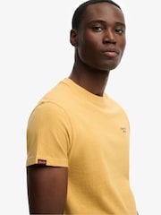 Superdry Yellow Essential Stacked Logo Embroidered T-Shirt - Image 5 of 5