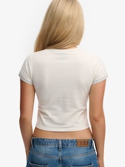 Superdry White Athletic Essentials Layered Top - Image 3 of 5