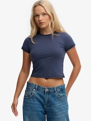 Superdry Blue Athletic Essentials Layered Top - Image 1 of 5