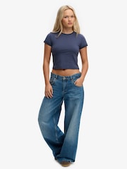 Superdry Blue Athletic Essentials Layered Top - Image 4 of 5