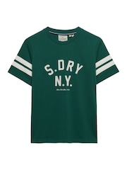 Superdry Green Country Club Applique T-Shirt - Image 6 of 7