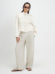 River Island Off White Tailored Joggers - Image 1 of 4