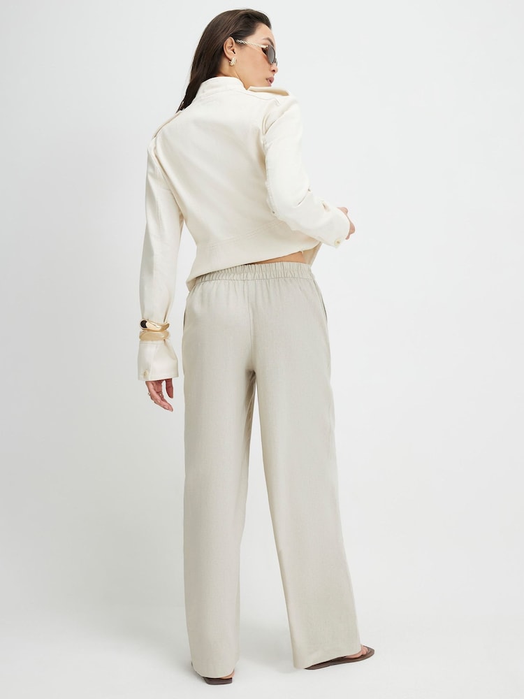 River Island Off White Tailored Joggers - Image 2 of 4 River Island Off White Tailored Joggers - Image 2 of 4