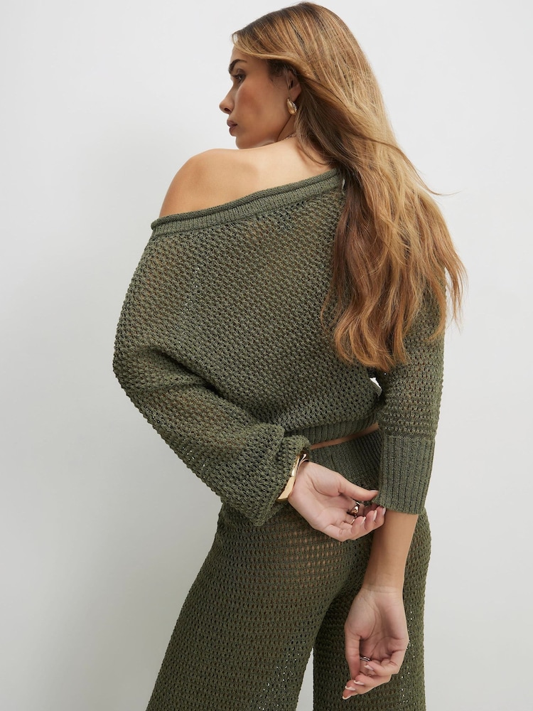 River Island Open-Stitch One-Shoulder-Top - Bild 2 von 4