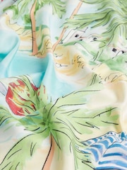 River Island White Palm Tree Large Neck Scarf - Image 3 of 3
