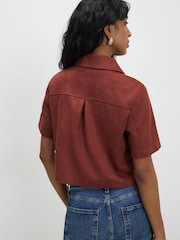 River Island Orange Pocket Detail Shirt Top - Image 2 of 4