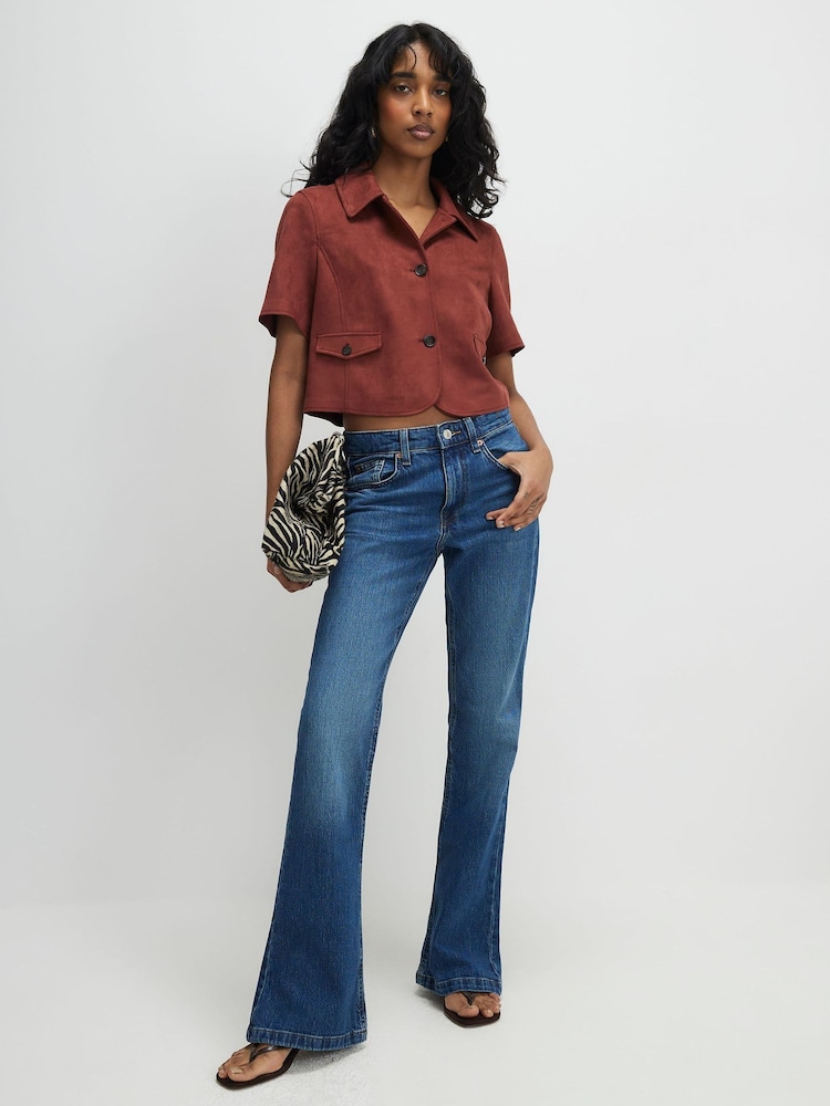 River Island Orange Pocket Detail Shirt Top - Image 4 of 4