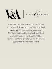 Love & Roses X V&A Black Jacquard Lantern Skirt - Image 6 of 6