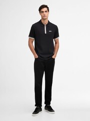 Barbour® International Black Swinford Polo Shirt - Image 3 of 6