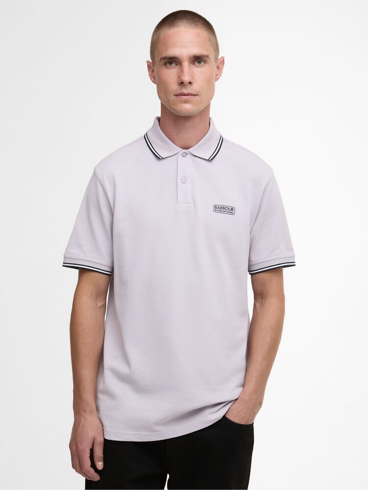 Barbour® International Purple Evan Tipped Polo Shirt - Image 1 of 4